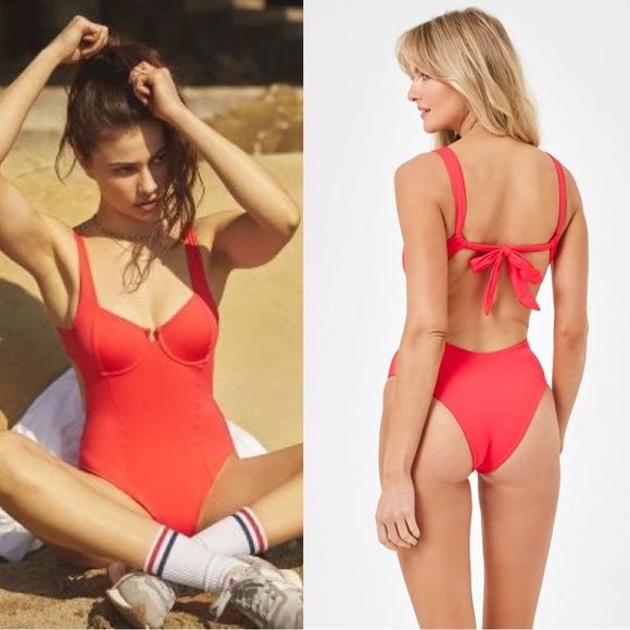NWT | L*SPACE Kendal One Piece Classic In Hot Cherry - Picture 1 of 7